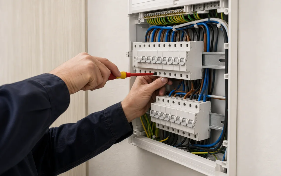 Zapojení jističů v domovním elektrickém rozvaděči